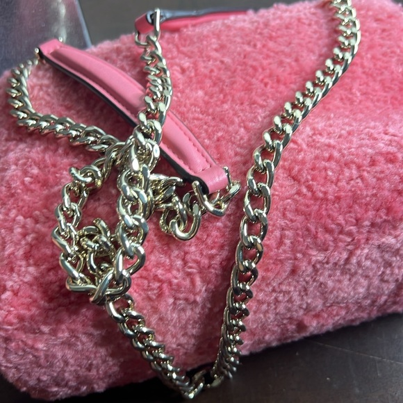 Kate Spade Natalia faux fur small flap crossbody bright blush EUC - Picture 13 of 13